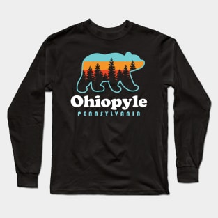 Ohiopyle State Park Pennsylvania Camping Bear Long Sleeve T-Shirt